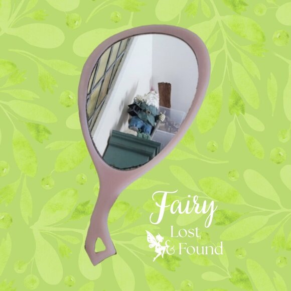 Other - Vintage Large Vanity Teardrop Hand Mirror